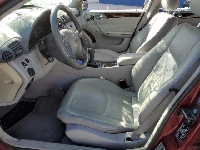 WDBRF61J21F019582 - 2001 MERCEDES-BENZ C 240 勃艮第红 照片 7