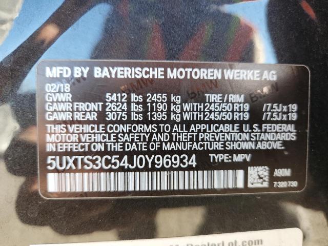 5UXTS3C54J0Y96934 - 2018 BMW X3 XDRIVEM40I CHARCOAL photo 14