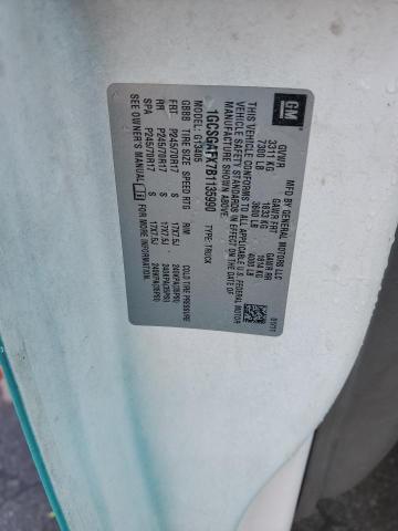 1GCSGAFX7B1135990 - 2011 CHEVROLET EXPRESS G1 TURQUOISE photo 12