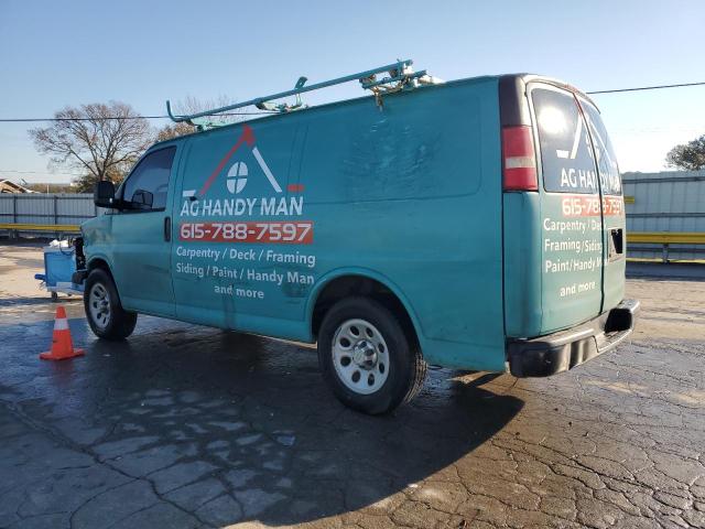 1GCSGAFX7B1135990 - 2011 CHEVROLET EXPRESS G1 TURQUOISE photo 2