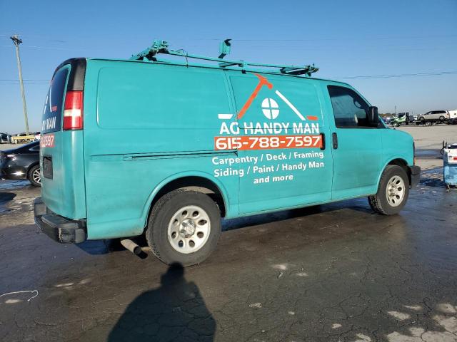 1GCSGAFX7B1135990 - 2011 CHEVROLET EXPRESS G1 TURQUOISE photo 3