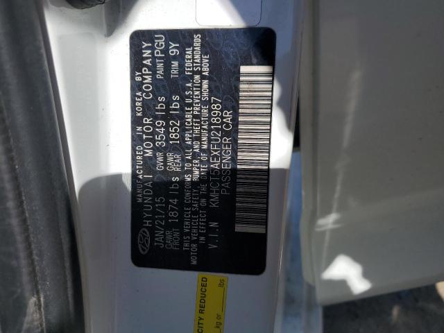 KMHCT5AEXFU218987 - 2015 HYUNDAI ACCENT GS 白色 照片 12