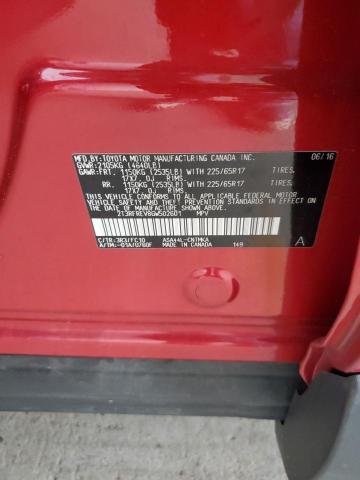 2T3RFREV8GW502601 - 2016 TOYOTA RAV4 XLE RED photo 12