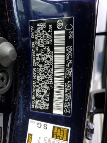 JTDHPRAE6LJ028252 - 2020 TOYOTA COROLLA LE BLUE photo 13