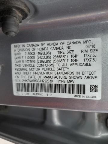 2HKRW6H30JH222839 - 2018 HONDA CR-V LX 银色 照片 14