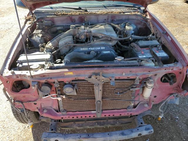 5TESN92N74Z415278 - 2004 TOYOTA TACOMA XTRACAB PRERUNNER RED photo 11