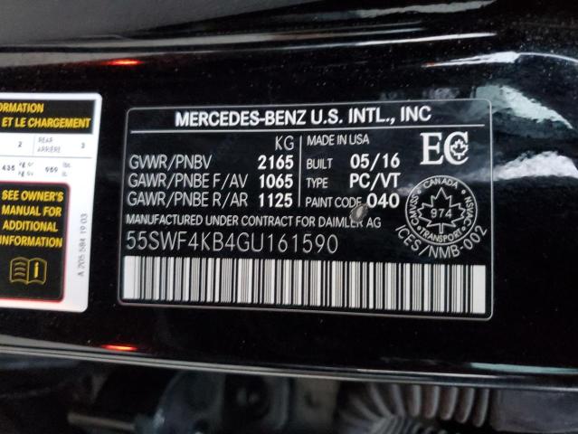 55SWF4KB4GU161590 - 2016 MERCEDES-BENZ C 300 4MATIC BLACK photo 13