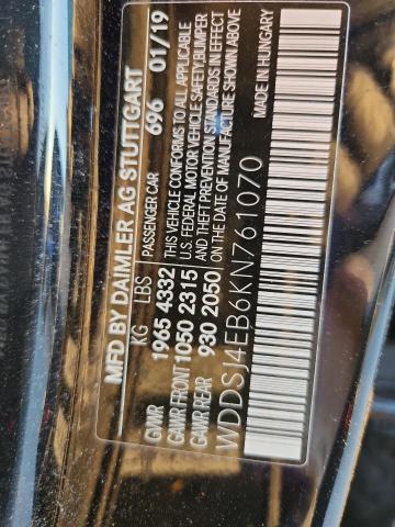 WDDSJ4EB6KN761070 - 2019 MERCEDES-BENZ CLA 250 Schwarz Foto 12