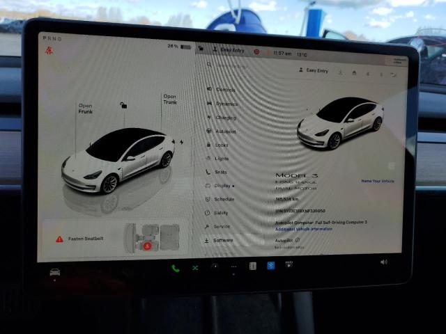 5YJ3E1EBXNF339050 - 2022 TESLA MODEL 3 أبيض صورة 9