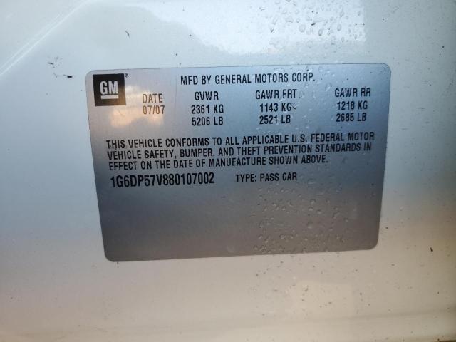 1G6DP57V880107002 - 2008 CADILLAC CTS HI FEATURE V6 WHITE photo 12