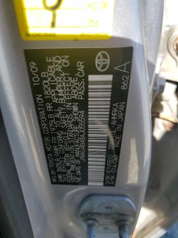 JTKKU4B48AJ055594 - 2010 TOYOTA SCION XD SILVER photo 12