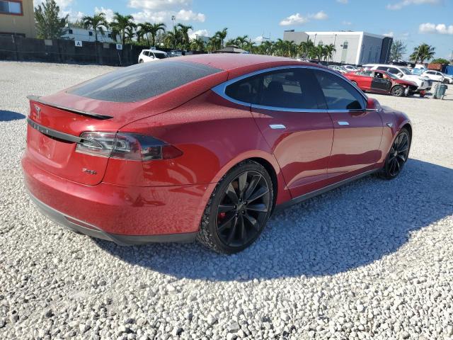 5YJSA1H12EFP35046 - 2014 TESLA MODEL S Rot Foto 3
