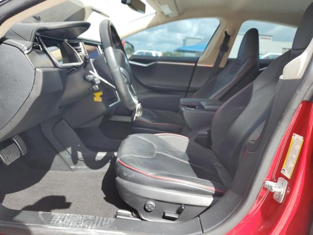 5YJSA1H12EFP35046 - 2014 TESLA MODEL S Rot Foto 7