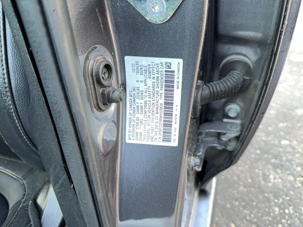 2HGFC2F88MH500839 - 2021 HONDA CIVIC SPORT 灰色 照片 10