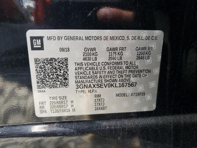 3GNAXSEV0KL167567 - 2019 CHEVROLET EQUINOX LS 黑色 照片 13