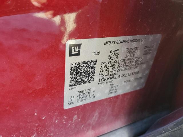 1GKKNLLA7KZ155700 - 2019 GMC ACADIA SLE Қызыл фото 13