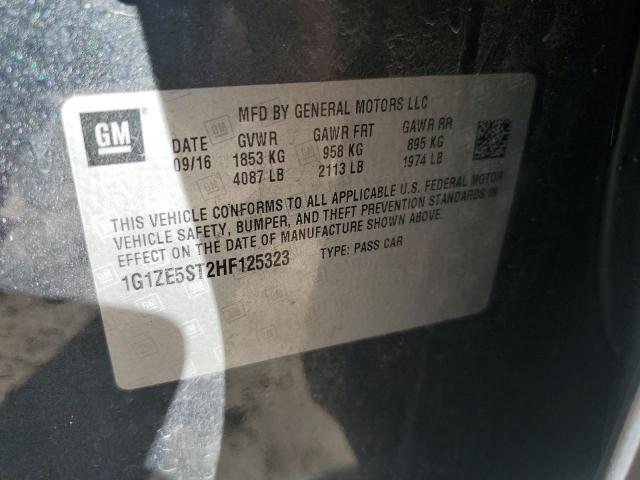 1G1ZE5ST2HF125323 - 2017 CHEVROLET MALIBU LT GRAY photo 12