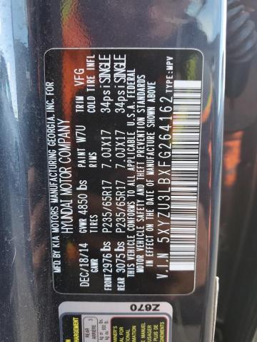 5XYZU3LBXFG264162 - 2015 HYUNDAI SANTA FE S BLACK photo 12