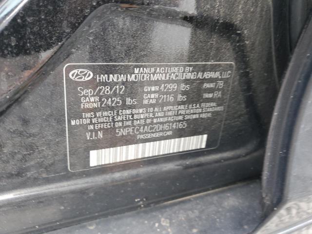 5NPEC4AC2DH614165 - 2013 HYUNDAI SONATA SE 黑色 照片 12