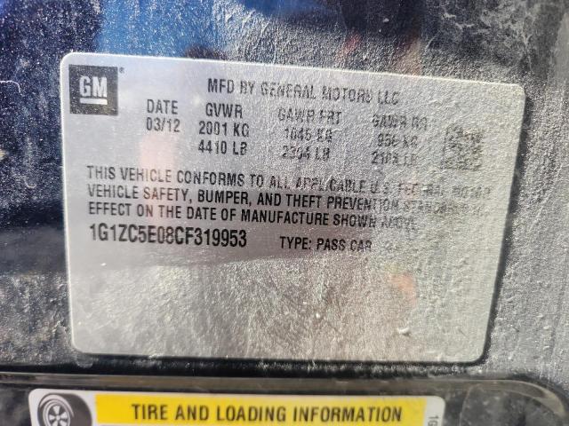 1G1ZC5E08CF319953 - 2012 CHEVROLET MALIBU 1LT BLUE photo 12