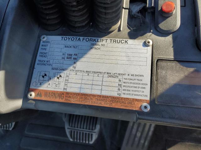 68517 - 2015 TOYOTA FORKLIFT TWO TONE photo 10