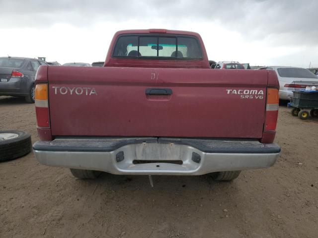 4TAWN72N6YZ652699 - 2000 TOYOTA TACOMA XTRACAB أحمر صورة 6