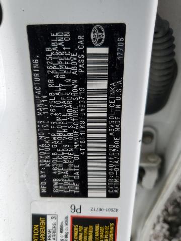 4T1BF1FK8FU493719 - 2015 TOYOTA CAMRY LE WHITE photo 13