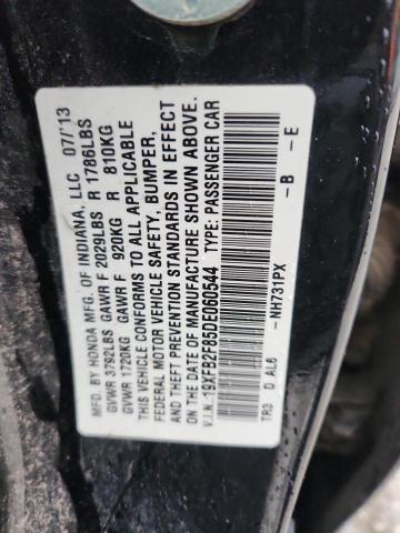 19XFB2F85DE060544 - 2013 HONDA CIVIC EX BLACK photo 12