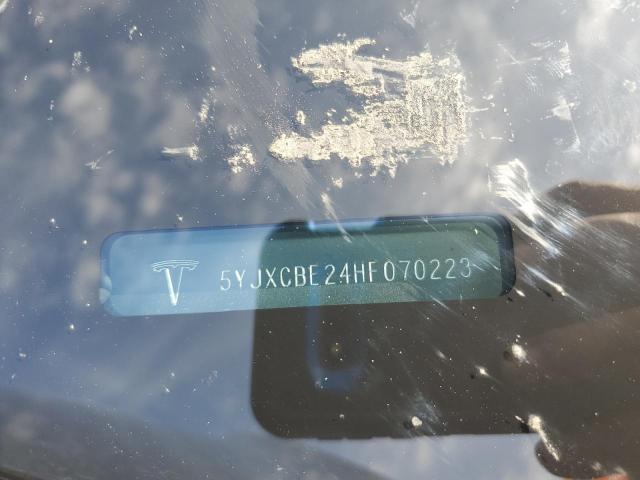 5YJXCBE24HF070223 - 2017 TESLA MODEL X შავი ფოტო 14