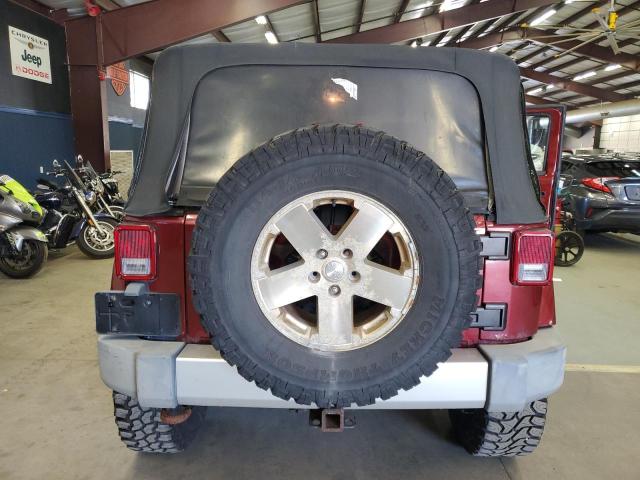 1J8FA54119L760143 - 2009 JEEP WRANGLER SAHARA BURGUNDY photo 6