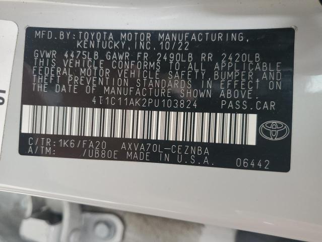 4T1C11AK2PU103824 - 2023 TOYOTA CAMRY LE ნაცრისფერი ფოტო 13