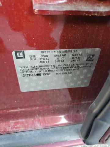 1G4ZS5SS3HU125068 - 2017 BUICK LACROSSE PREMIUM Շագանակագույն լուսանկար 12