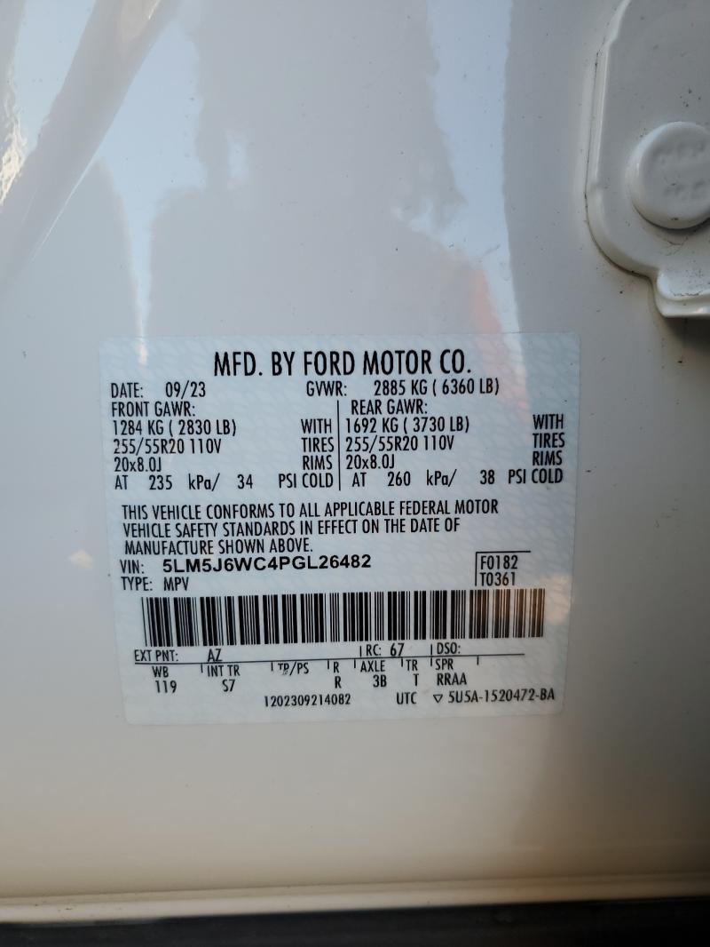 5LM5J6WC4PGL26482 - 2023 LINCOLN AVIATOR Білий фото 14