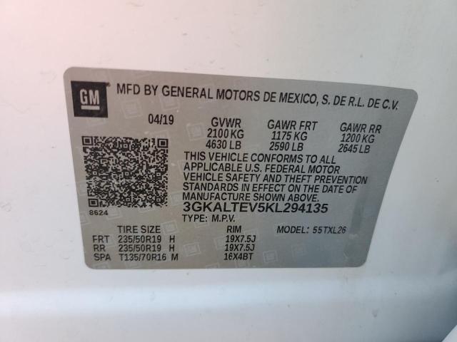 3GKALTEV5KL294135 - 2019 GMC TERRAIN SLE 白色 照片 13