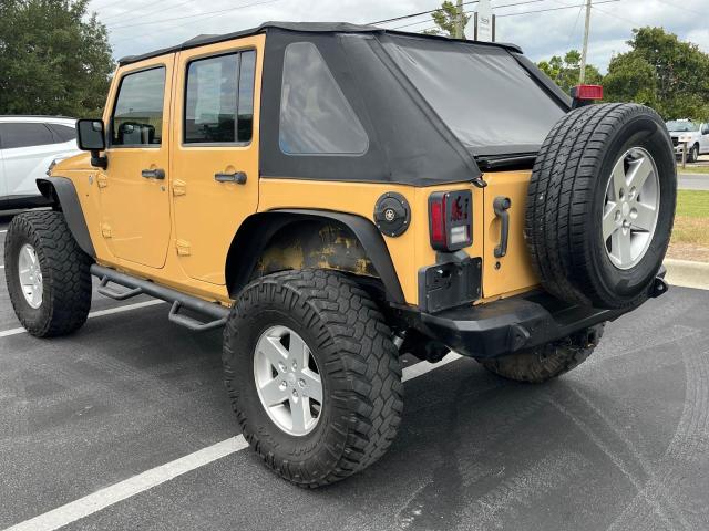 1C4BJWDG3EL156961 - 2014 JEEP WRANGLER U SPORT Դեղին լուսանկար 3