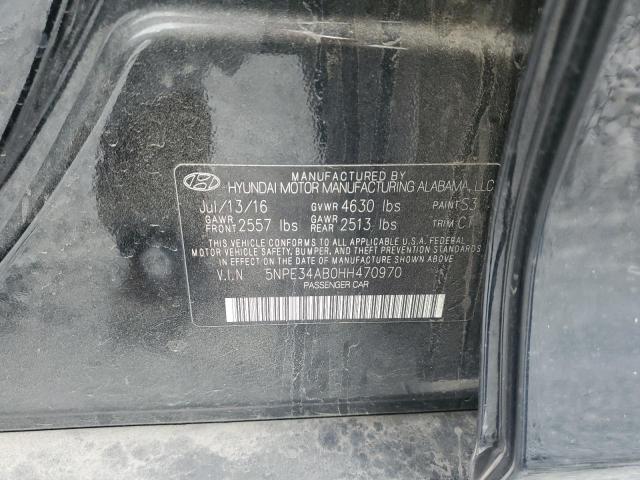 5NPE34AB0HH470970 - 2017 HYUNDAI SONATA SPORT BLACK photo 12