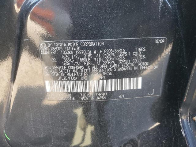 JTLZE4FE8A1109311 - 2010 TOYOTA SCION XB Черный фото 12