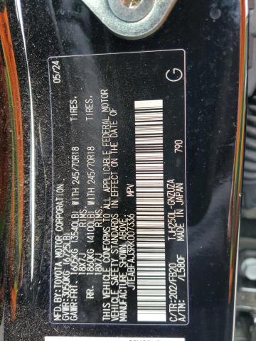 JTEABFAJ3RK007336 - 2024 TOYOTA LAND CRUIS BASE Черный фото 13