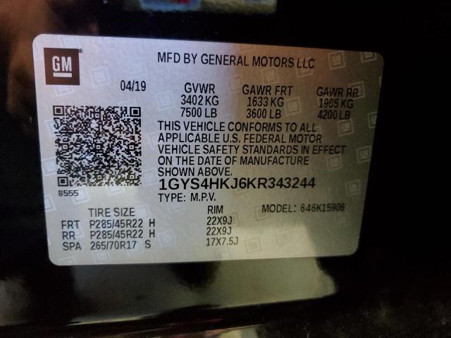 1GYS4HKJ6KR343244 - 2019 CADILLAC ESCALADE ESV LUXURY BLACK photo 13
