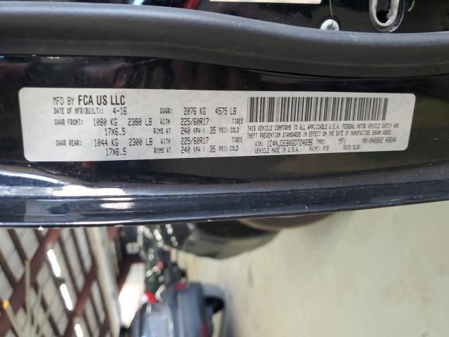 1C4NJDEB0GD724696 - 2016 JEEP COMPASS LATITUDE BLACK photo 13