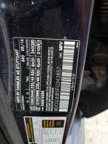 WDCGG8JB5FG343857 - 2015 MERCEDES-BENZ GLK 350 4MATIC BLUE photo 13