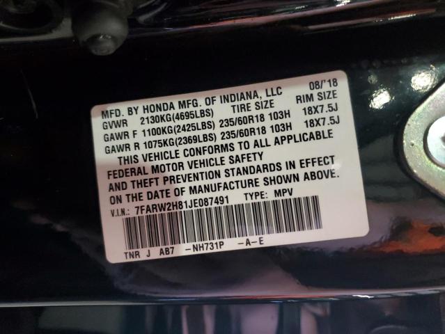 7FARW2H81JE087491 - 2018 HONDA CR-V EXL Qara foto 13