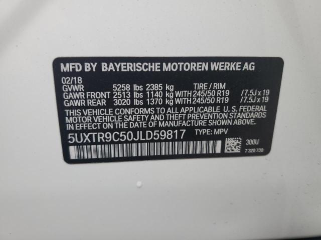 5UXTR9C50JLD59817 - 2018 BMW X3 XDRIVE30I 白色 照片 13