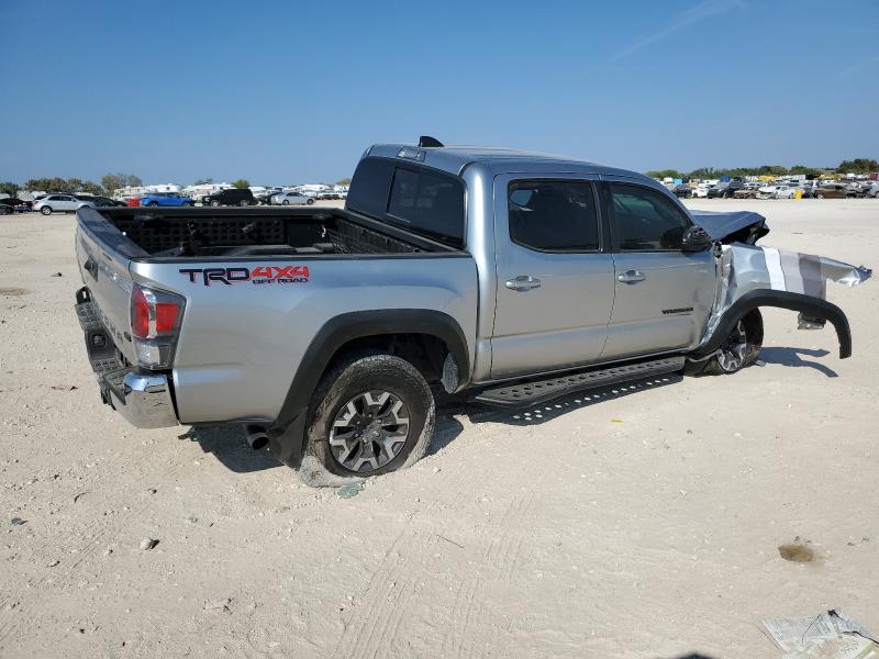 3TMCZ5AN4NM501021 - 2022 TOYOTA TACOMA DOUBLE CAB SILVER photo 3