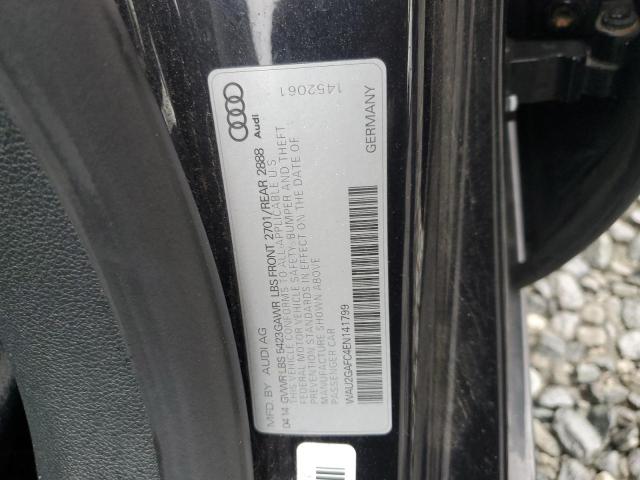 WAU2GAFC4EN141799 - 2014 AUDI A7 PRESTIGE BLACK photo 12
