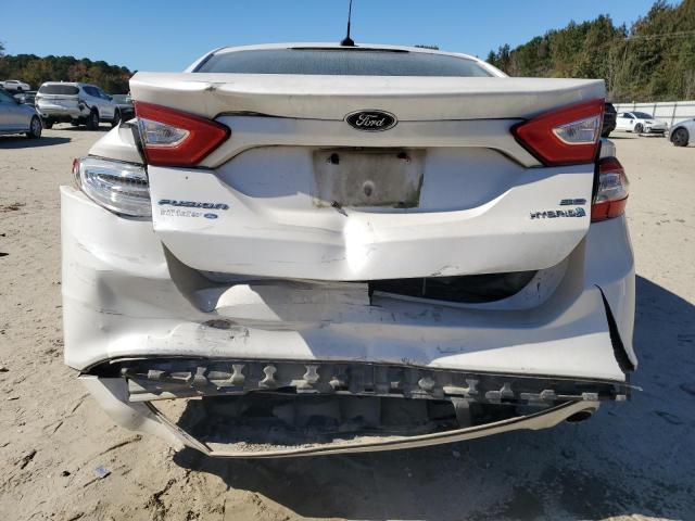 3FA6P0LUXDR206913 - 2013 FORD FUSION SE HYBRID WHITE photo 6