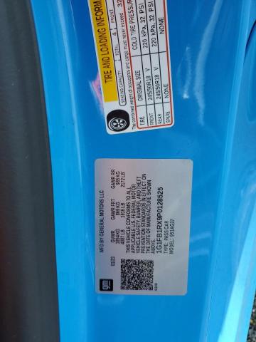 1G1FB1RX9P0128525 - 2023 CHEVROLET CAMARO LS BLUE photo 12