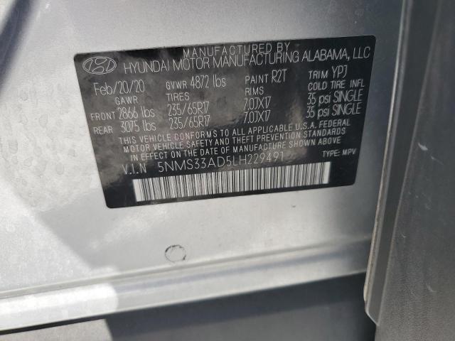 5NMS33AD5LH229491 - 2020 HYUNDAI SANTA FE SEL 灰色 照片 14