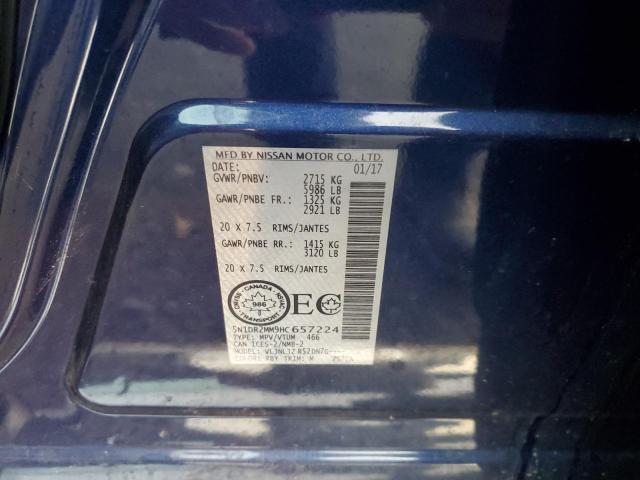 5N1DR2MM9HC657224 - 2017 NISSAN PATHFINDER S Синій фото 13