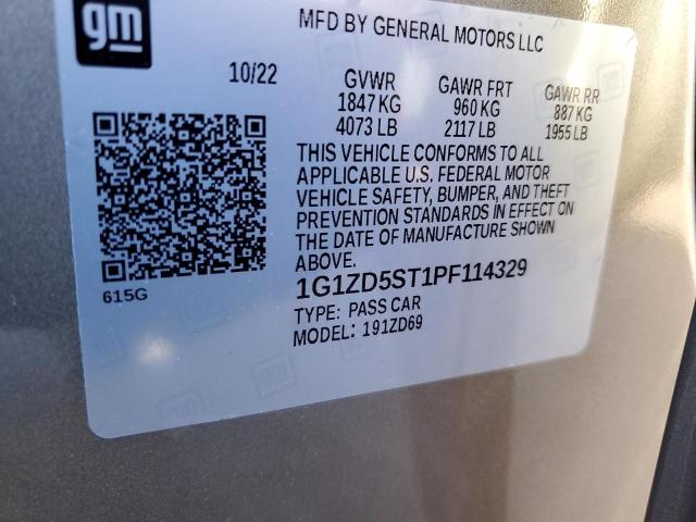 1G1ZD5ST1PF114329 - 2023 CHEVROLET MALIBU LT Braun Foto 12